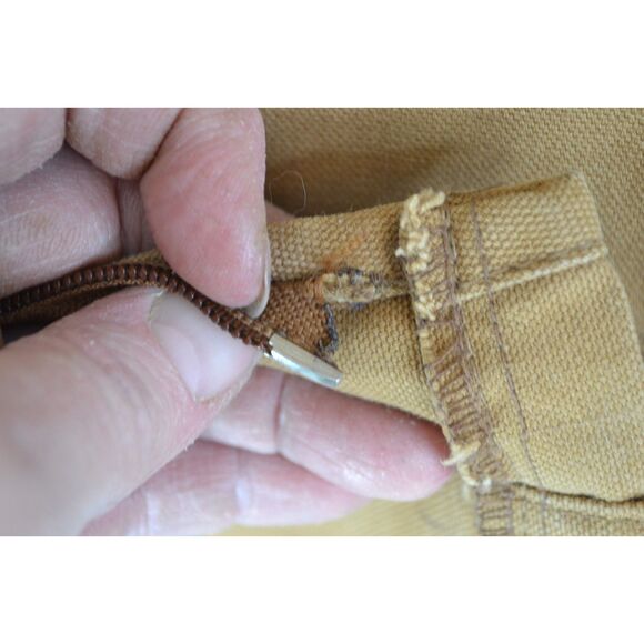 Walls Men's XL Brown Canvas Full Front Zip Duck Hunting Vest VTG**READ** - Picture 5 of 16